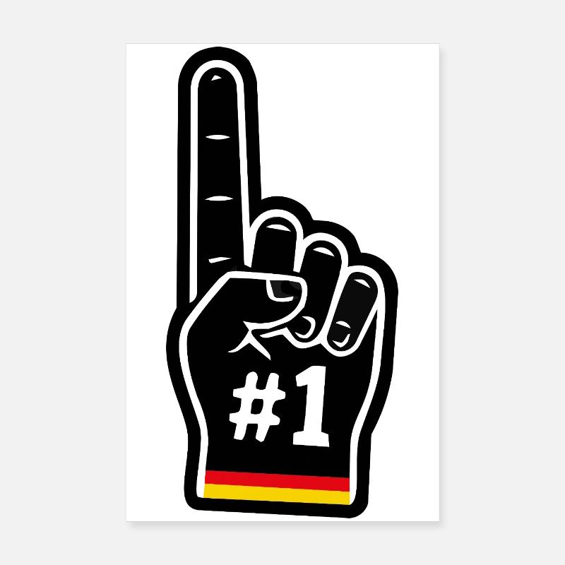 Nummer Eins Deutschland Fan Poster 20x30 cm
