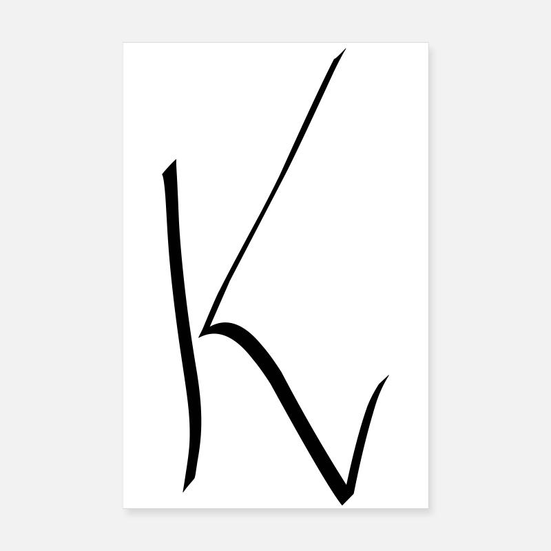 Letter K Poster 8" x 12" (20x30 cm)