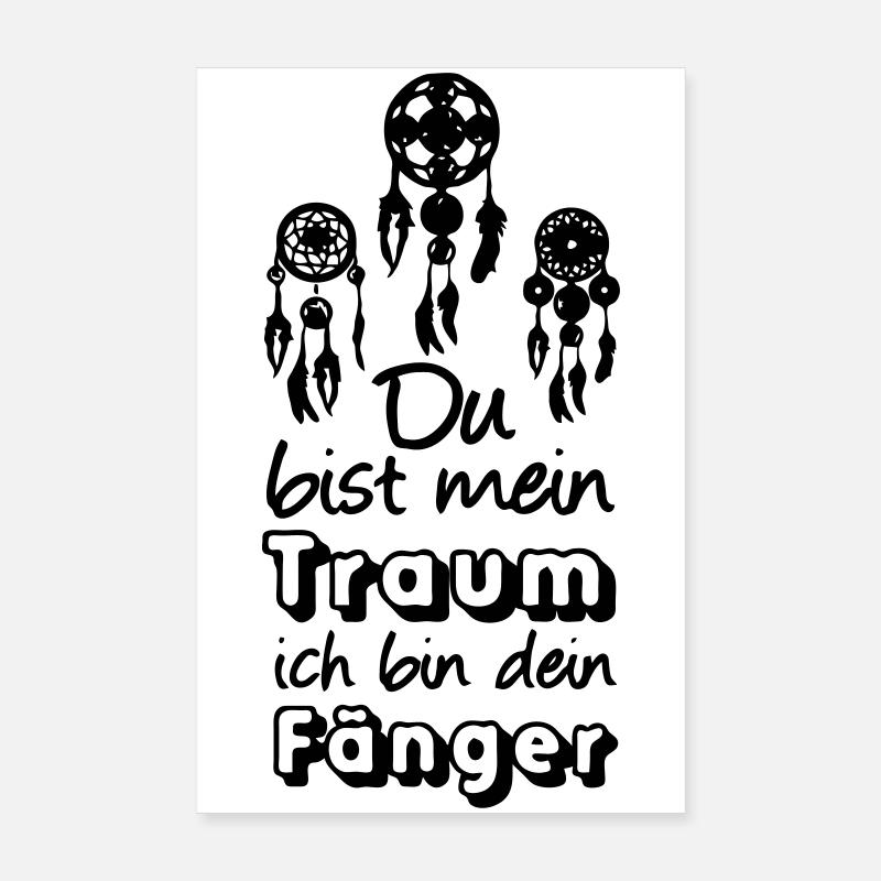 Traumfänger Spruch Liebe Valentinstag Geschenk Poster 20x30 cm