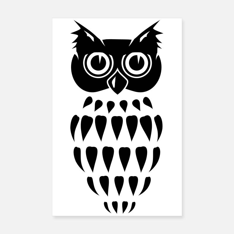 stilisierte Eule Poster 20x30 cm