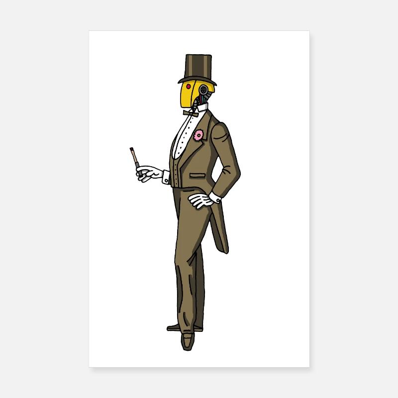 Vintage Roboter Poster 20x30 cm