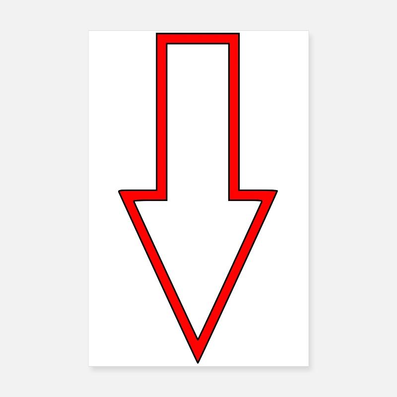 Flèche directionnelle Panneau indicateur Poster 20 x 30 cm