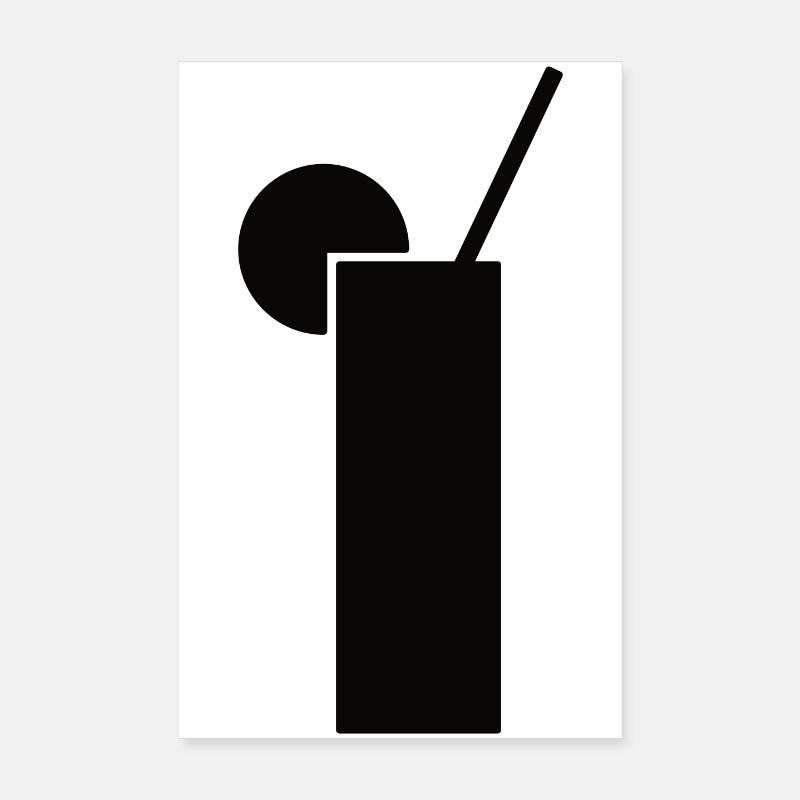 Design de boisson en noir Poster 20 x 30 cm