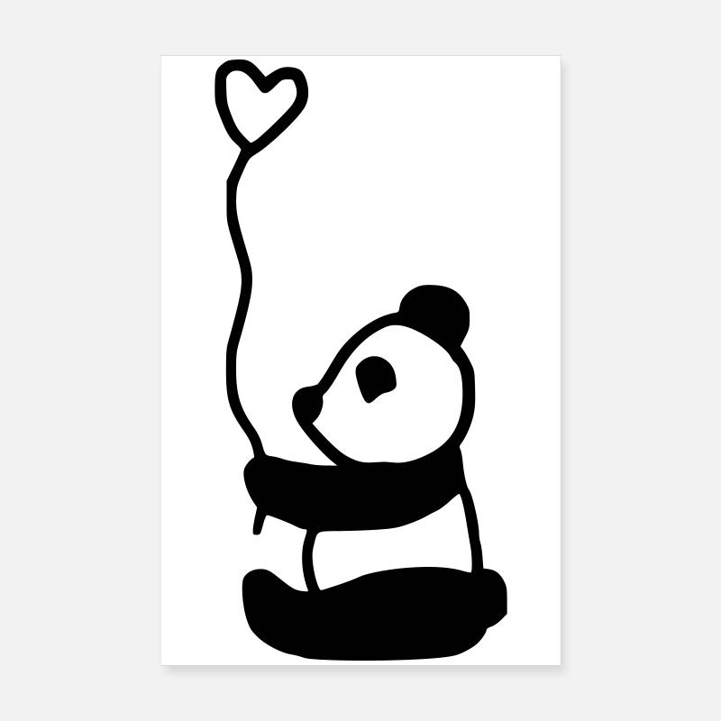 süßer Panda voller Liebe Poster 20x30 cm