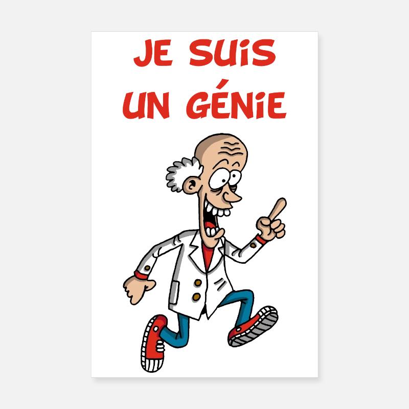 Je suis un génie Poster 20 x 30 cm