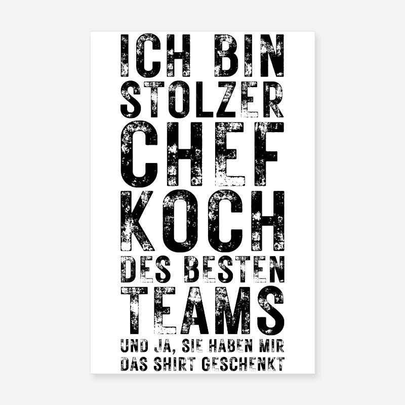 Chefkoch Stolz – Lustige Sprüche & Teamwork Poster 20x30 cm