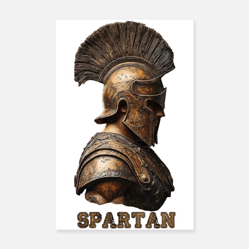 Ancient Spartan Warrior Poster 8" x 12" (20x30 cm)