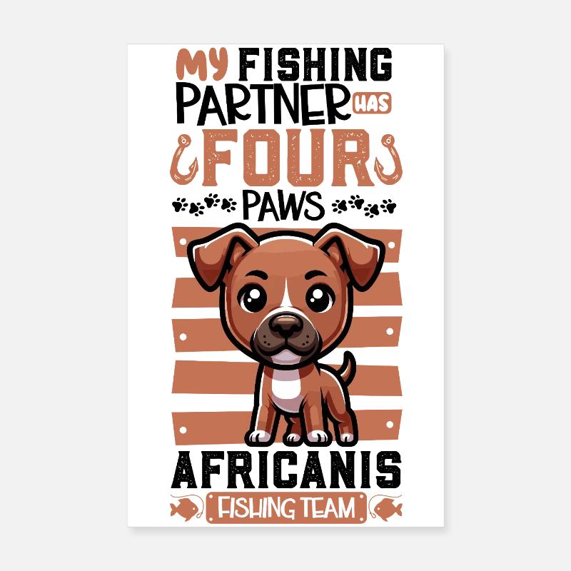 Pêche et Africanis Poster 20 x 30 cm