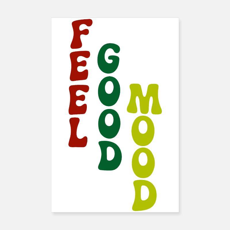 Typographie verticale de bonne humeur Poster 20 x 30 cm
