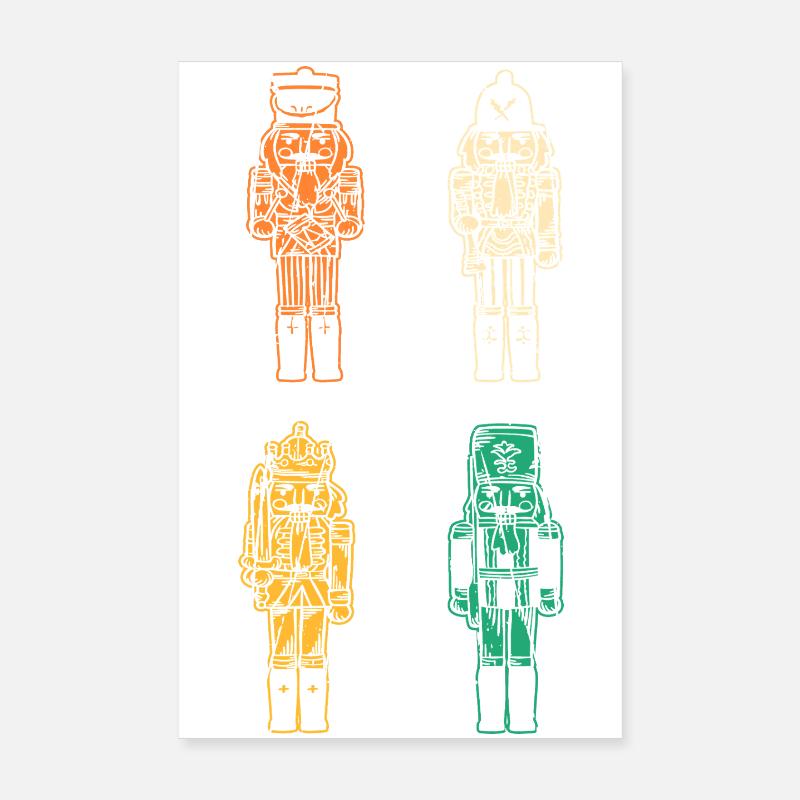 Weihnachtsmann Nussknacker Weihnachten Poster 20x30 cm