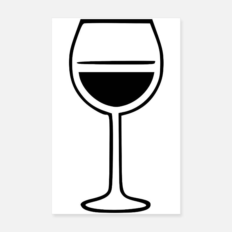 Wine Wine Glass Red Wine Drinker Gift Poster 8" x 12" (20x30 cm)