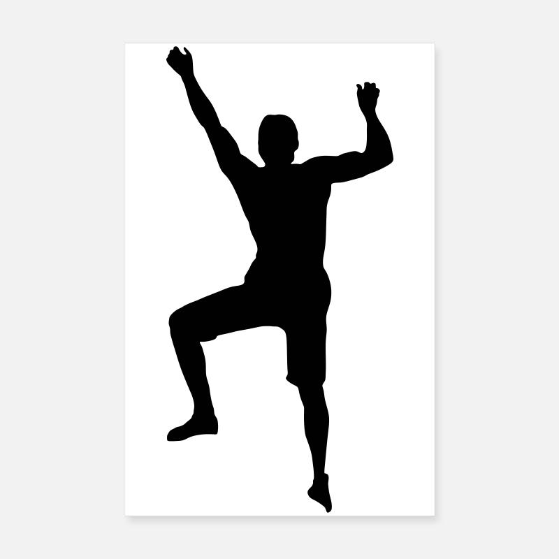 Climbing Power Man – Boulder Challenge Poster 20x30 cm
