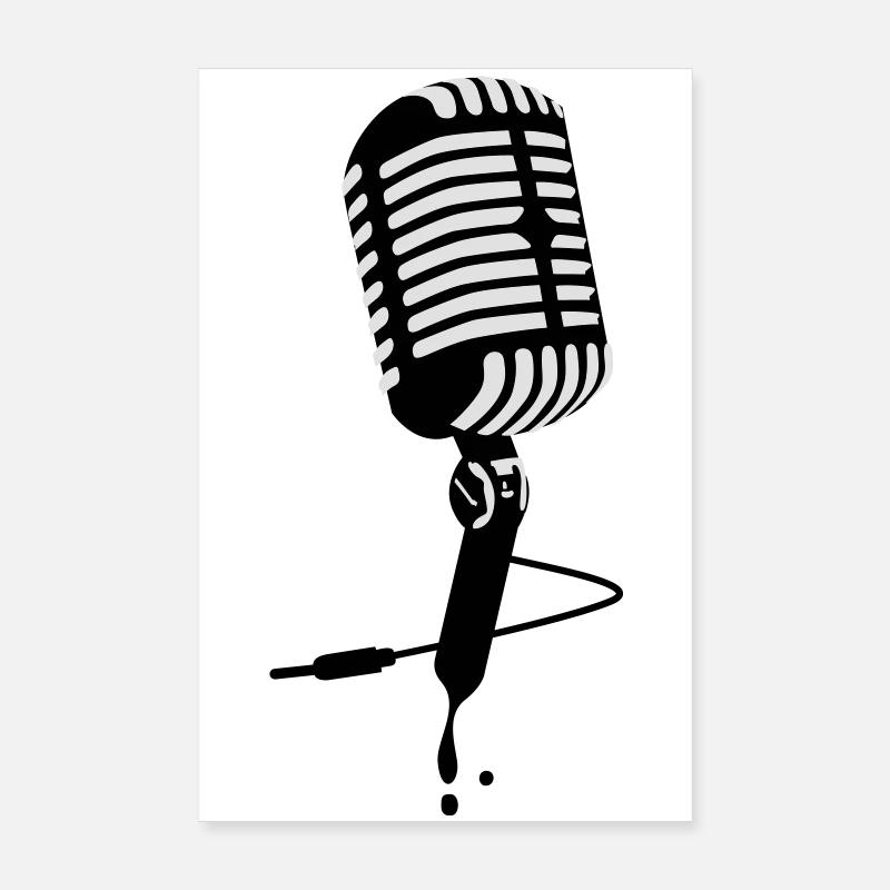 microphone Poster 20 x 30 cm