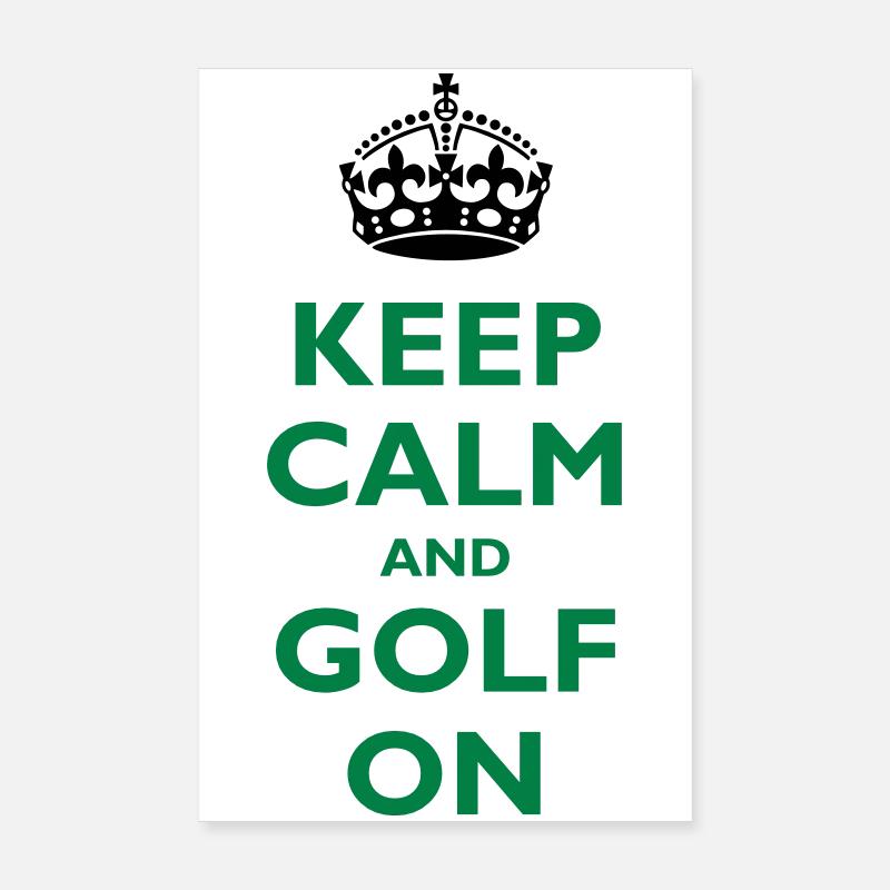 Keep calm and golf on Poster 20x30 cm