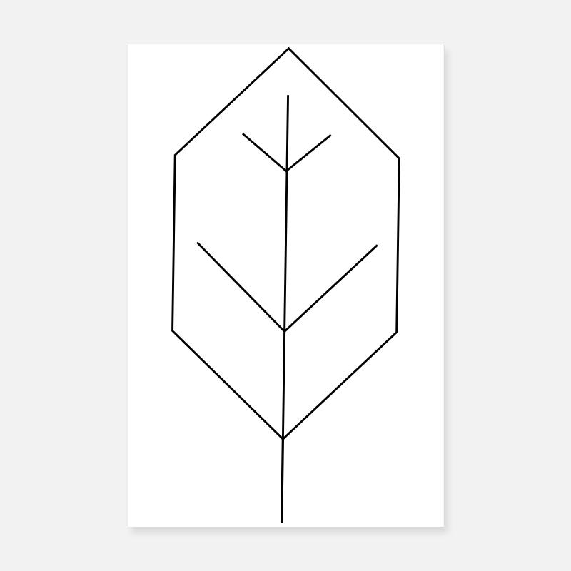 contour des feuilles Poster 20 x 30 cm