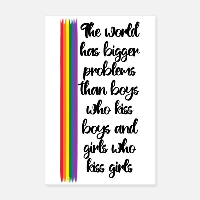 Le monde a de plus gros problèmes - LGBT Design Poster 20 x 30 cm