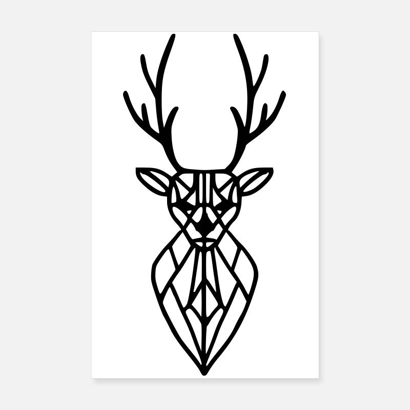 Hirschkopf Poster 20x30 cm