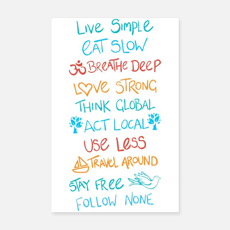 Lebe einfach 2 Poster 20x30 cm