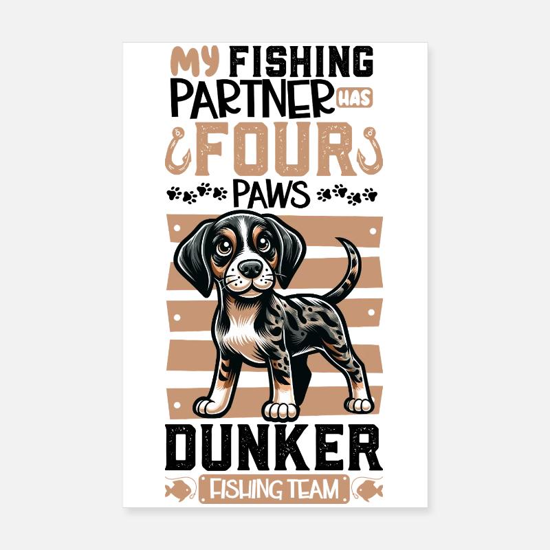 Pêche et dunker Poster 20 x 30 cm