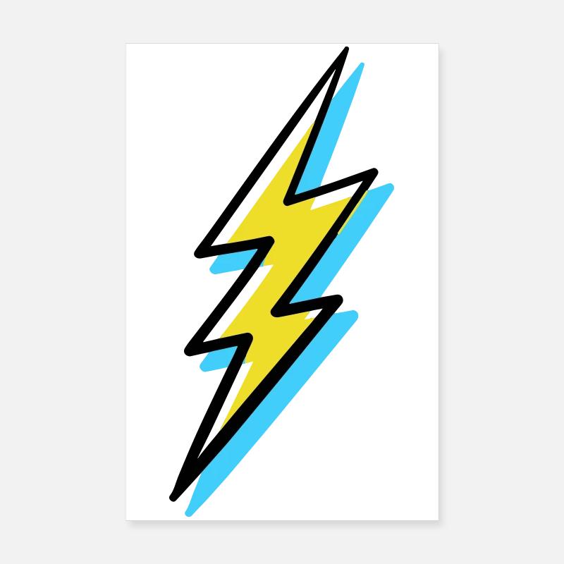Foudre de style Vanguard - Poster 20 x 30 cm - blanc