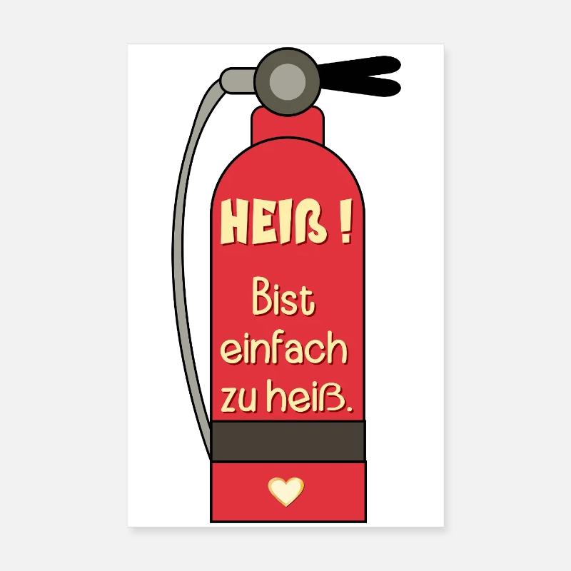Valentine's Day Fire Extinguisher Poster 8" x 12" (20x30 cm)