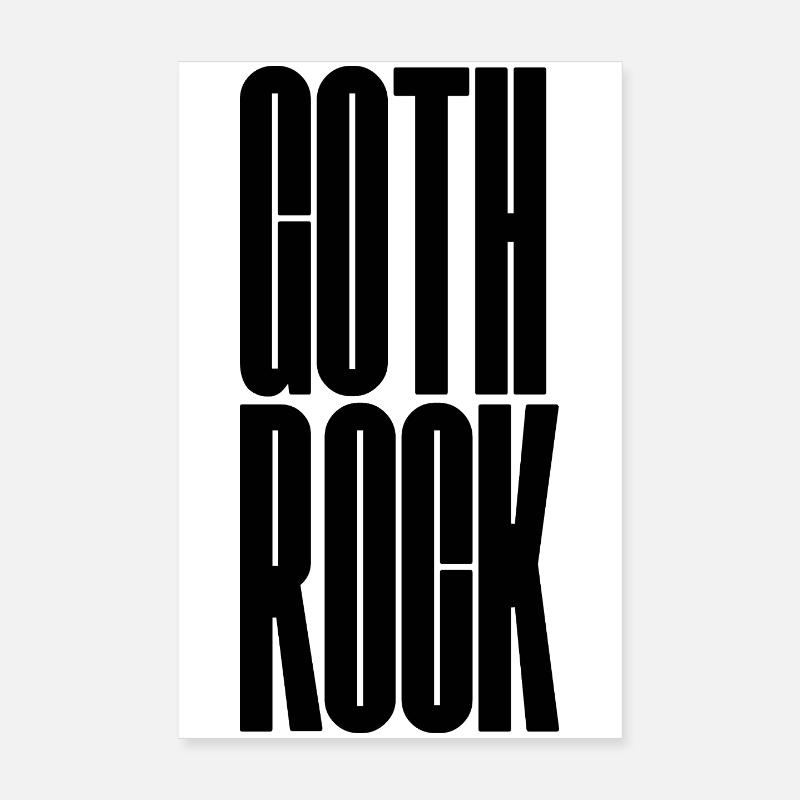 Goth Rock bold typography logo design Poster 8" x 12" (20x30 cm)