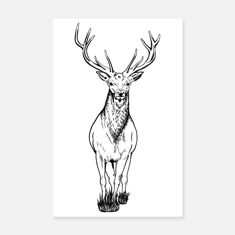 Hirsch Poster 20x30 cm