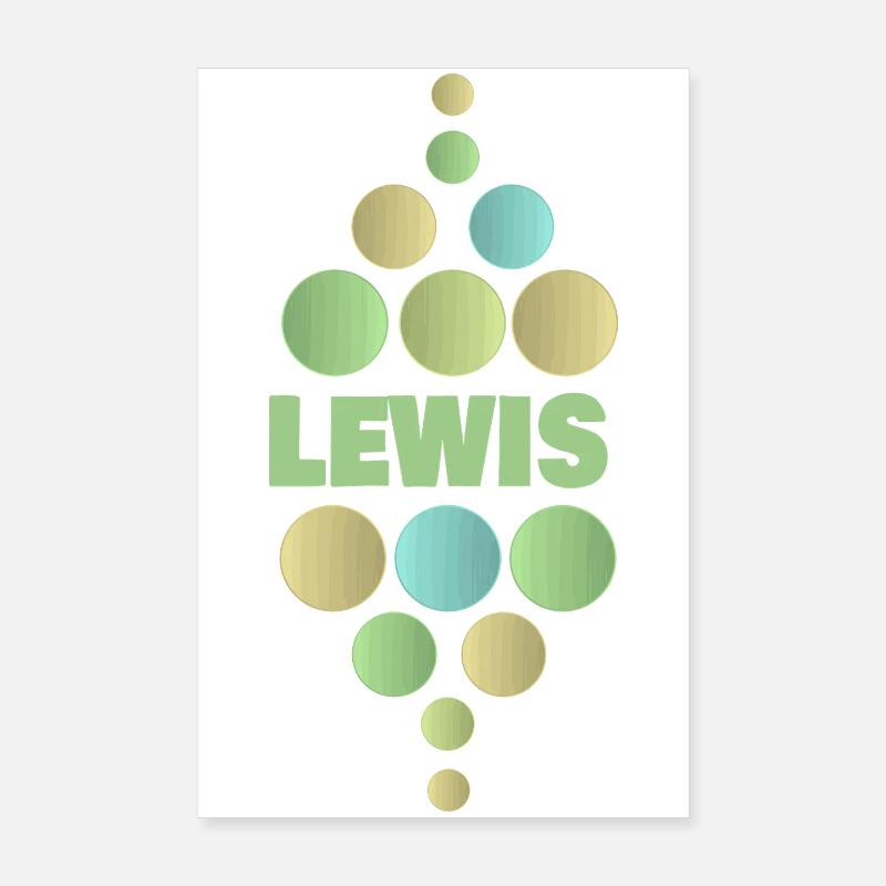 Prénom Lewis Poster 20 x 30 cm