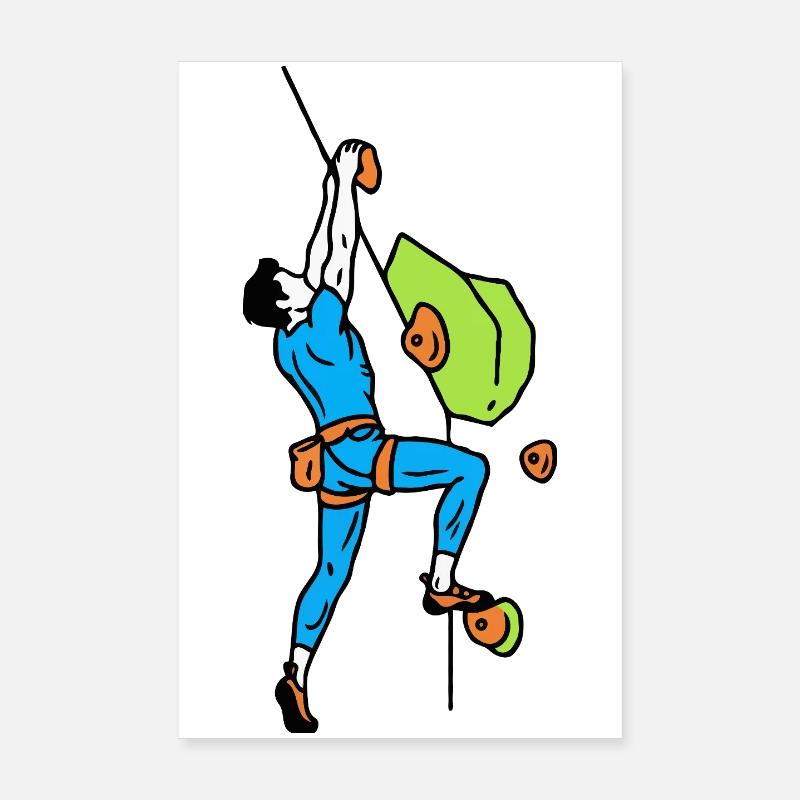 Steilwandkletterer Poster 20x30 cm