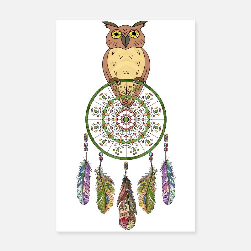 Oiseau-hibou Poster 20 x 30 cm