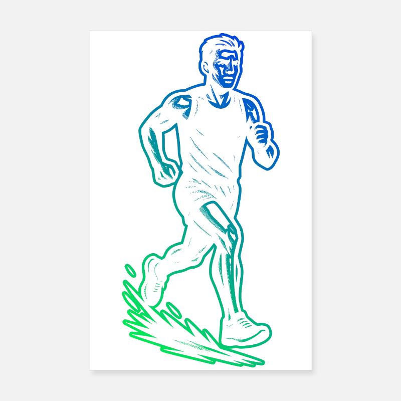 Einfach Running zeitloses Design Poster 20x30 cm