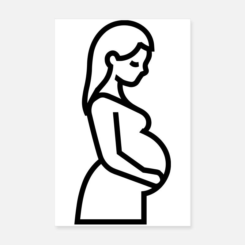 Schwangere Poster 20x30 cm