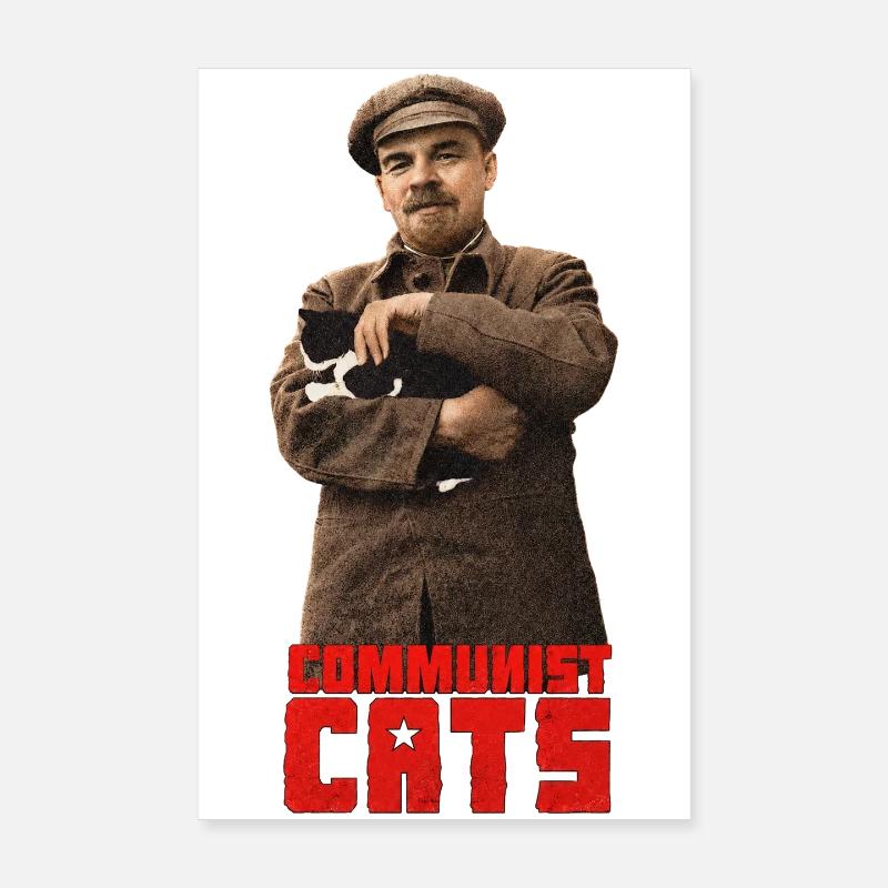 Communist Cats - Lenin Poster 8" x 12" (20x30 cm)