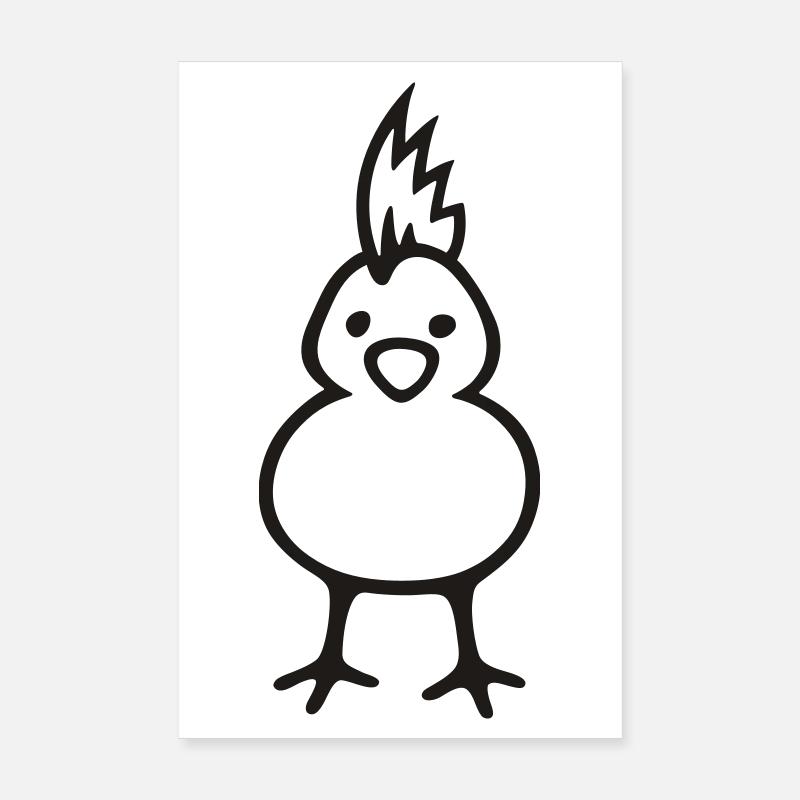punk chick - Poster 8" x 12" (20x30 cm) - white
