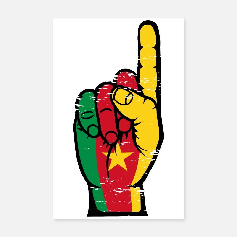 Drapeau du Cameroun numéro 1 utilisé Poster 20 x 30 cm