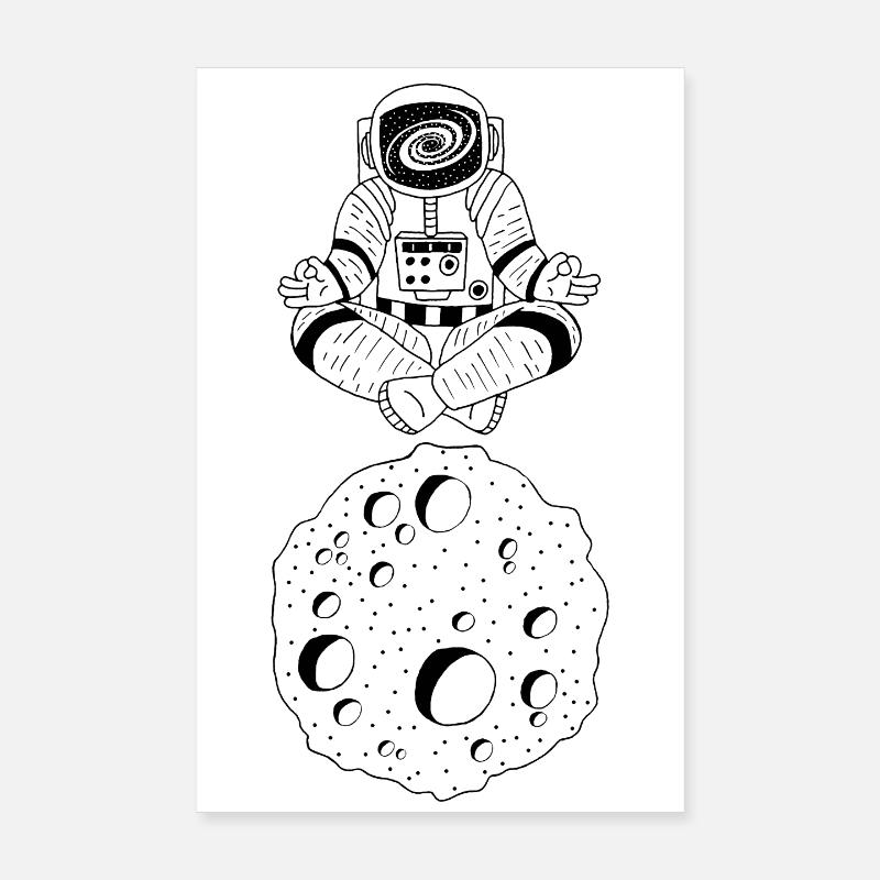 Astronaute zen Poster 20 x 30 cm