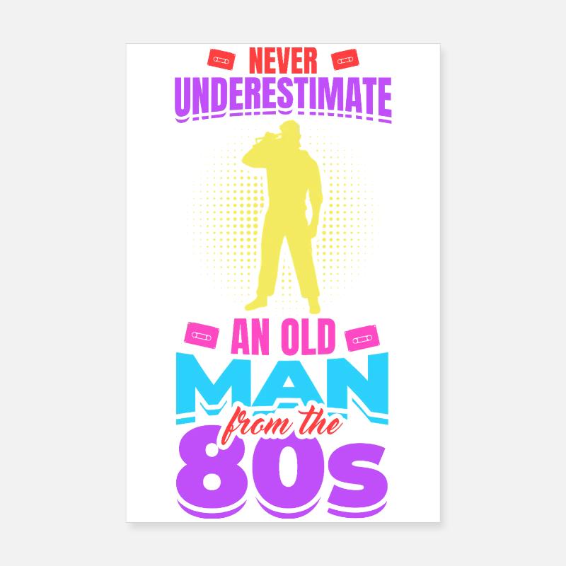 80er Großvater Poster 20x30 cm