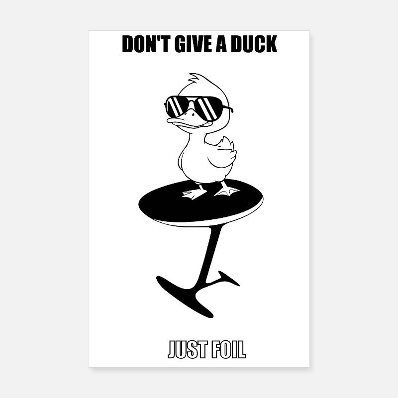 Funny Duck wingfoiling Poster 8" x 12" (20x30 cm)