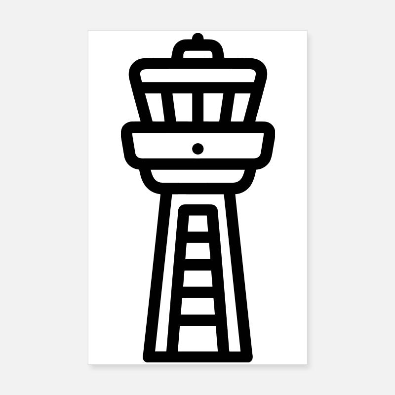 Kontrollturm Poster 20x30 cm