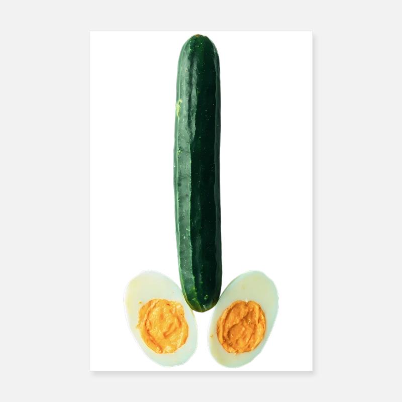 Salatgurke mit Ei Poster 20x30 cm