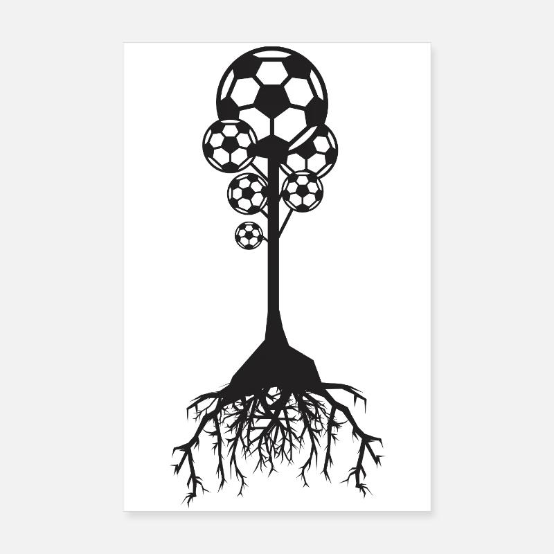 Soccer Ball Tree Poster 8" x 12" (20x30 cm)