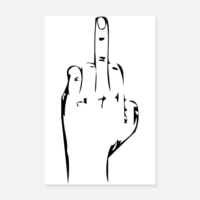 fuck_you hand Poster 8" x 12" (20x30 cm)