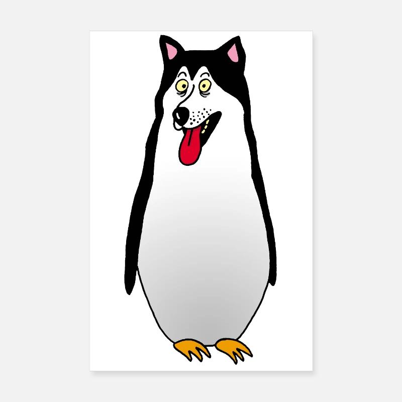 Hund oder Pinguin? Poster 20x30 cm
