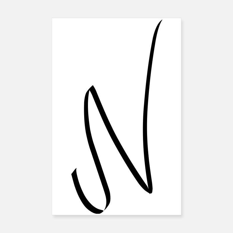 Buchstabe N Poster 20x30 cm