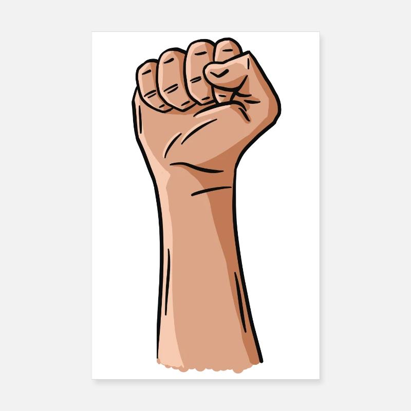Hand mit geballter Faust Poster 20x30 cm