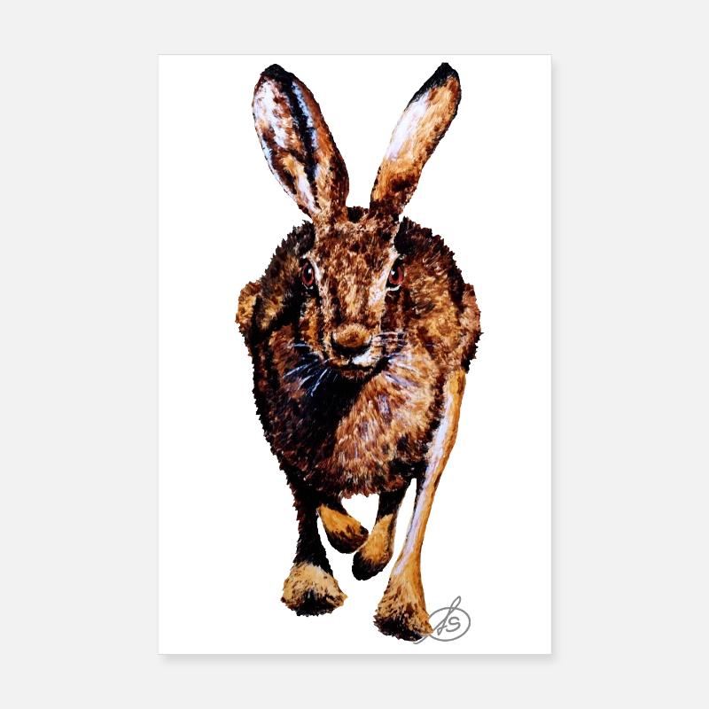 Feldhase Poster 20x30 cm