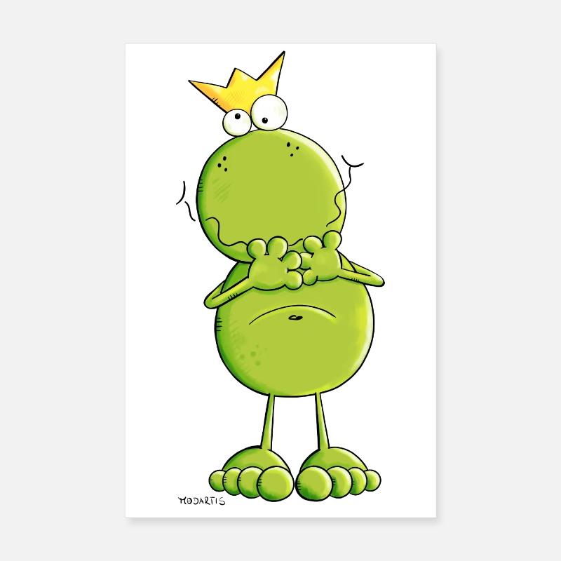Frosch mit Krone Poster 20x30 cm