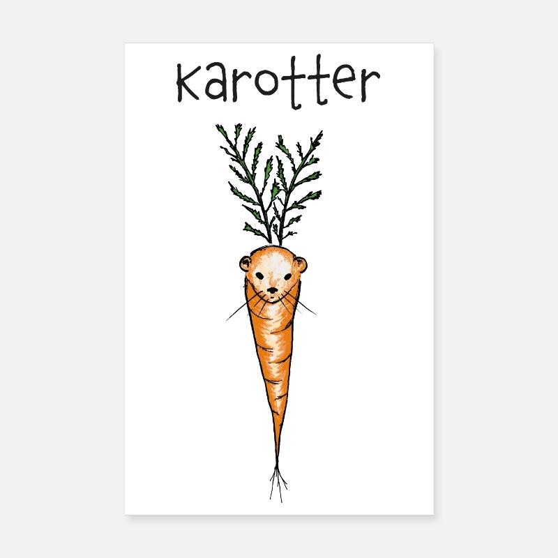 Karotter - Otter, Karotte Poster 20x30 cm