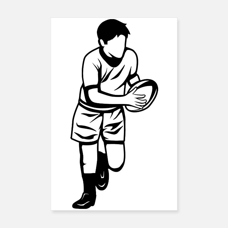 Garçon de rugby Poster 20 x 30 cm
