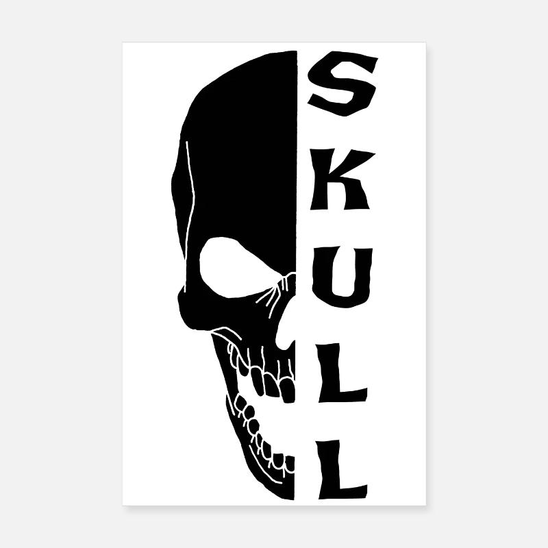 The Black Skull Poster 8" x 12" (20x30 cm)